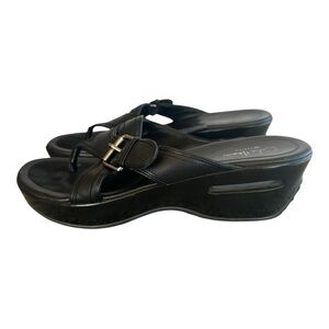 Cole‎ Haan Air Darby Wedge Slide G Series Womens Black Slip on Sandals Size 9 B